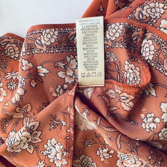 New Max Studio Paisley Flutter Sleeve Maxi Dress, Terracota Rosa Toile, Sz Small - Picture 11 of 15